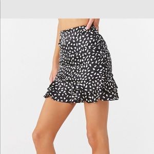 F21 Satin Abstract Print Skirt small